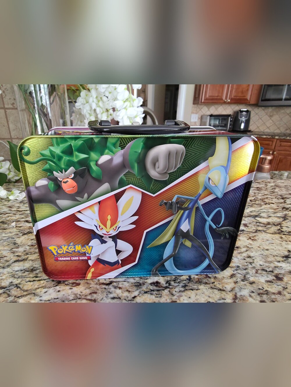 Pokémon Metal Lunchbox Tin - Pikachu & Charizard Design & Stickers